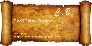 Czékus Bodor névjegykártya